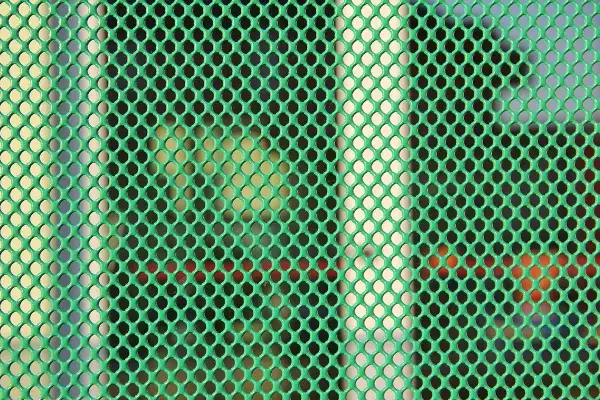 Pannello di recinzione in lamiera stirata tonda verde